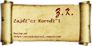 Zajácz Kornél névjegykártya