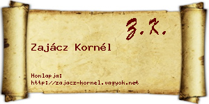 Zajácz Kornél névjegykártya