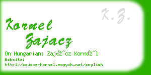 kornel zajacz business card